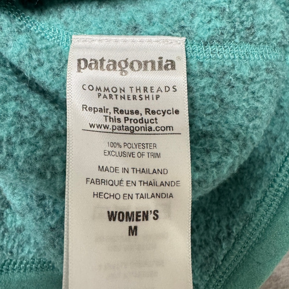 Patagonia Better Sweater Jacket Women M Teal Full Zip Fleece Knit Gorp - Picture 7 of 9